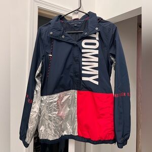 Tommy Hilfiger Jacket- Navy, Red, Silver